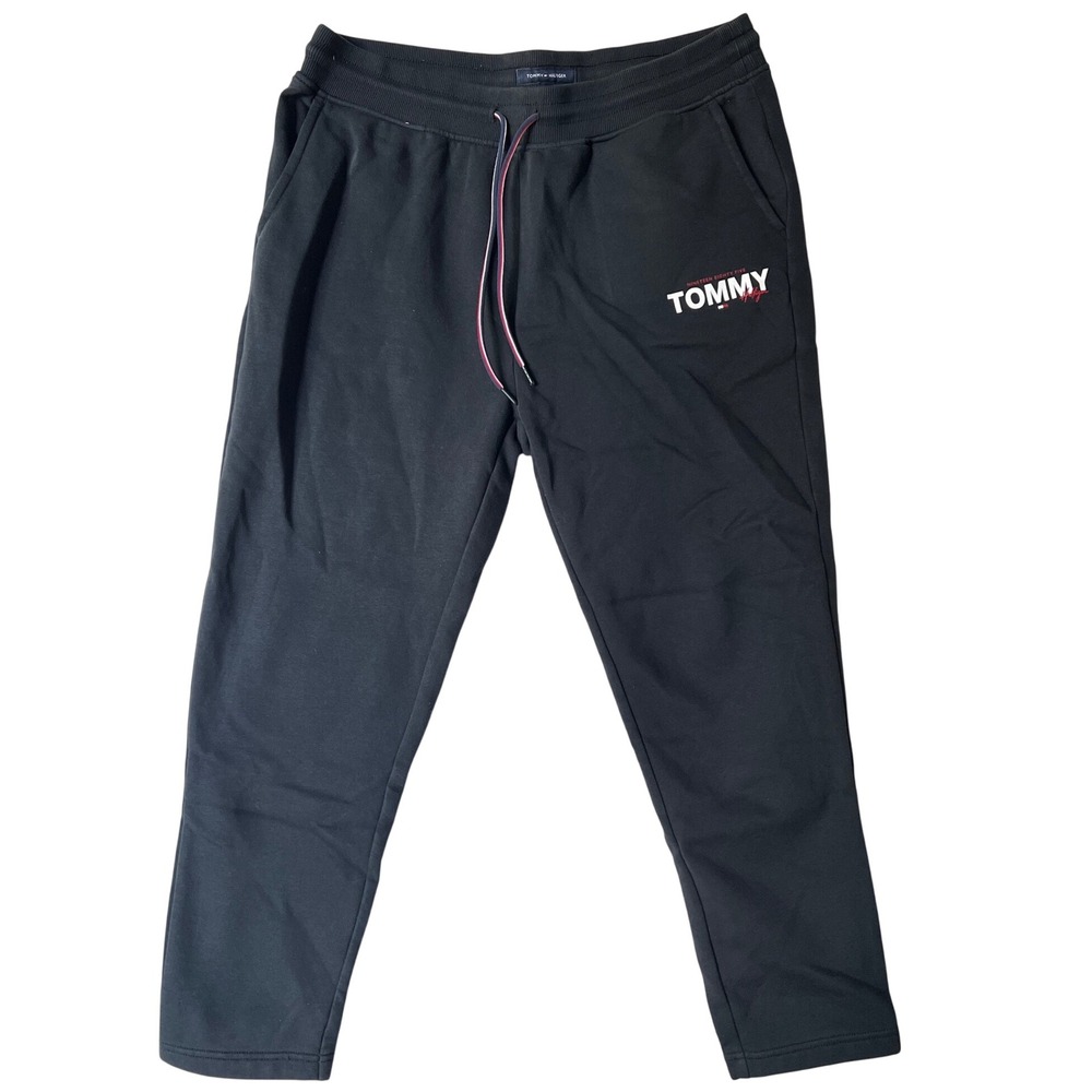 Tommy Hilfiger Mens Nineteen Eighty Five Graphic Sweatpants Black Large